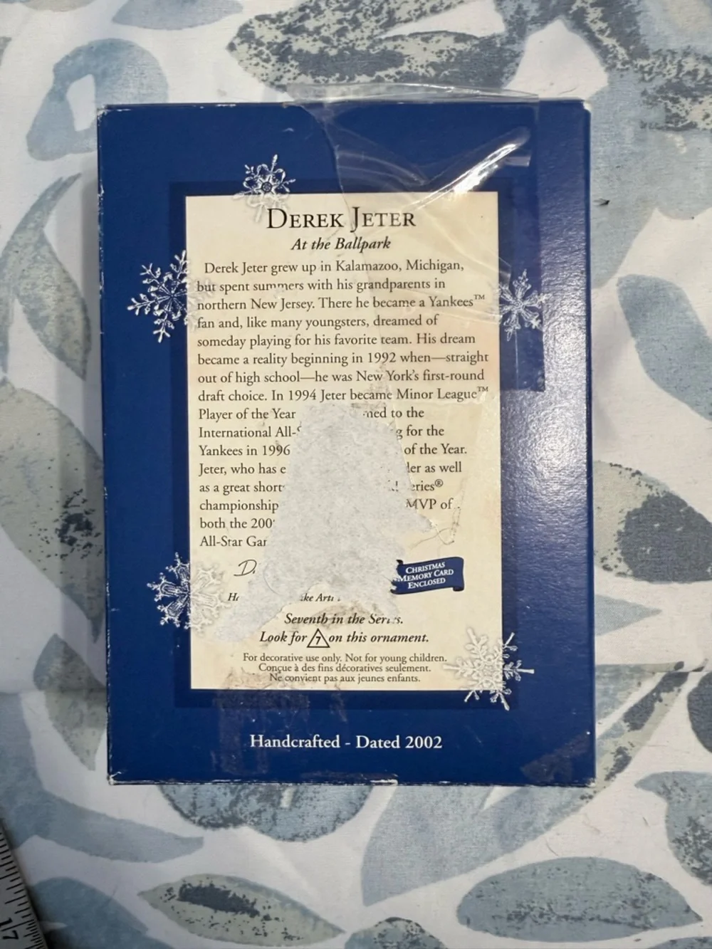 Hallmark Derek Jeter Ornament - White & Blue